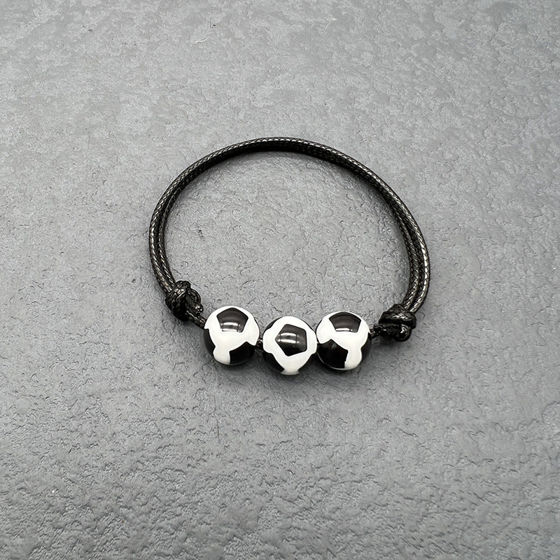 Wholesale Basketball Football Elastic Adjustable Waxed Wire Braided Bracelet ACC-BT-Nanh002