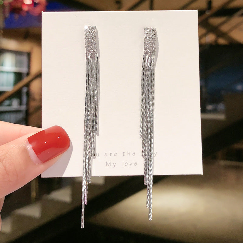 Wholesale Long Tassel Earrings 925 Silver Needle Earrings ACC-ES-Yixin003