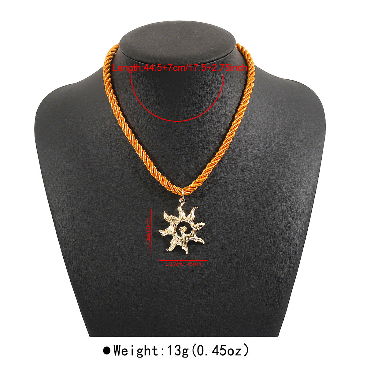 Wholesale  Color Rope Dopamine Love Sun Daisy Pendant Necklace