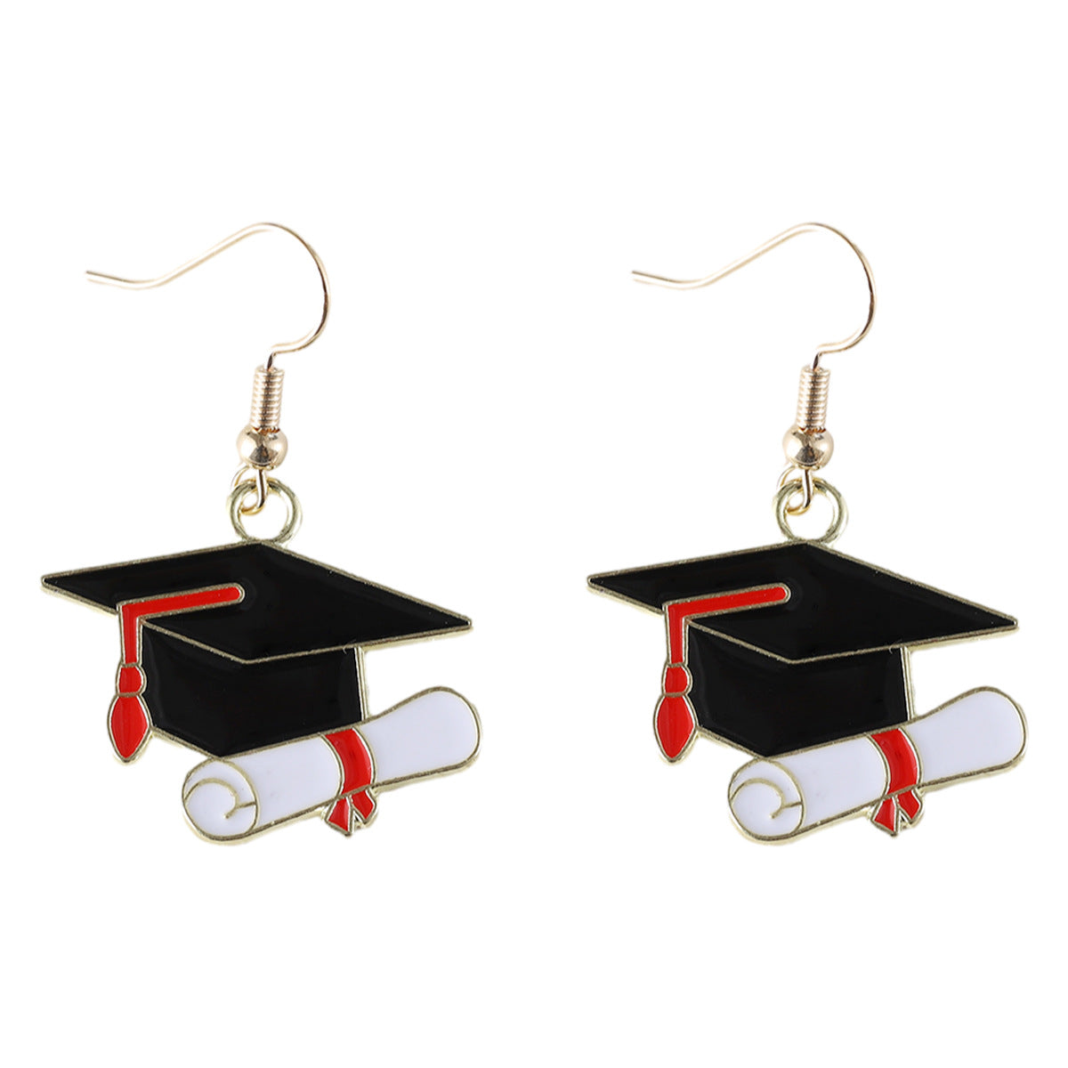 Wholesale  graduation season bachelor hat pendant earrings