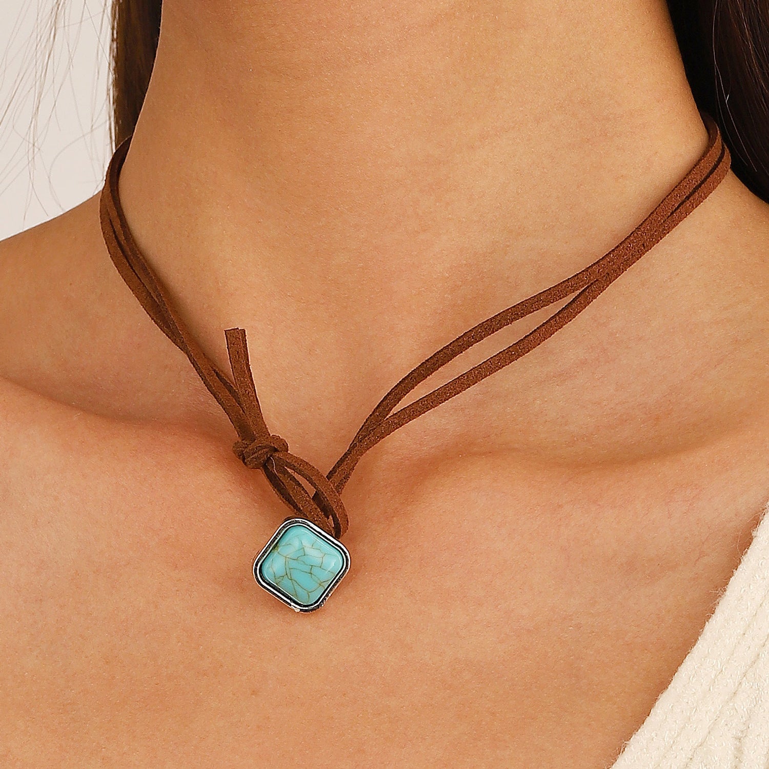 Wholesale Bohemian Turquoise Pendant Necklace - Alloy Electroplated Retro Snail Heart Charm,  Fashion Accessory