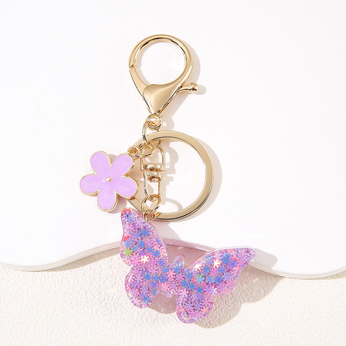 Wholesale Fashion Flower Butterfly Keychain