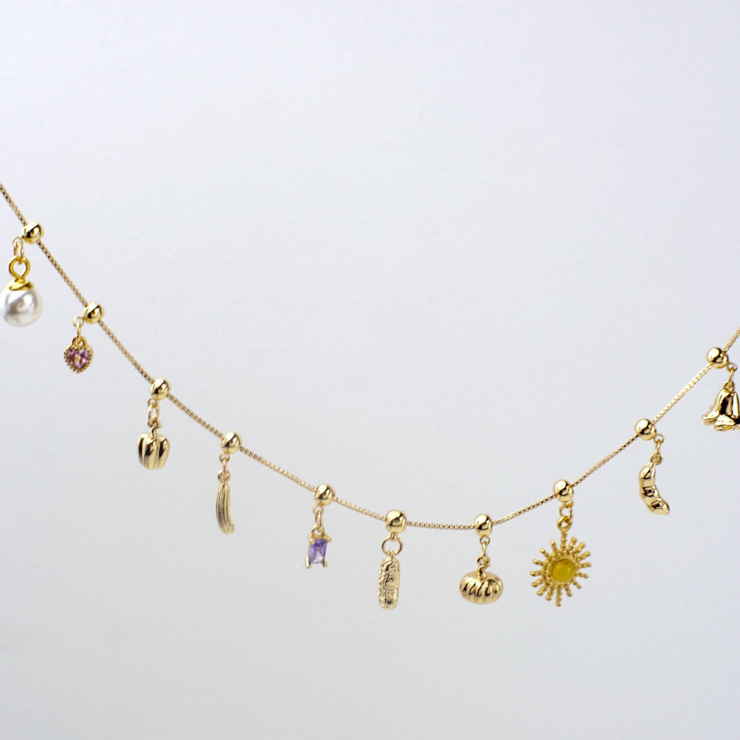 Wholesale 5pcs/ pack DIY mini love gem pearl pendant pull chain necklace bracelet personality single pendant