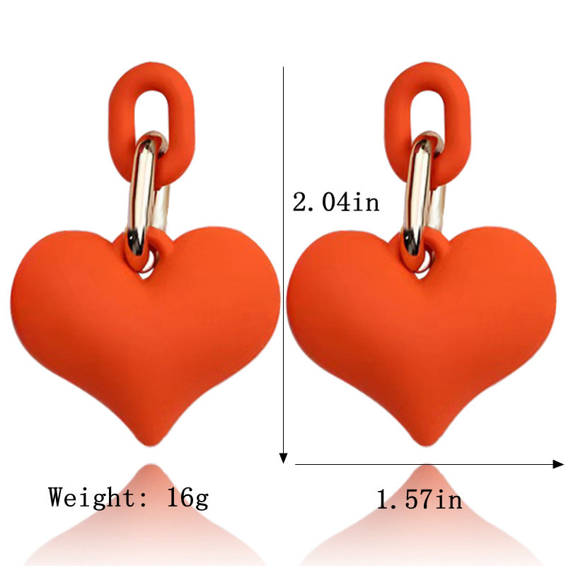 Wholesale  Mother's Day  Color Acrylic Love Earrings