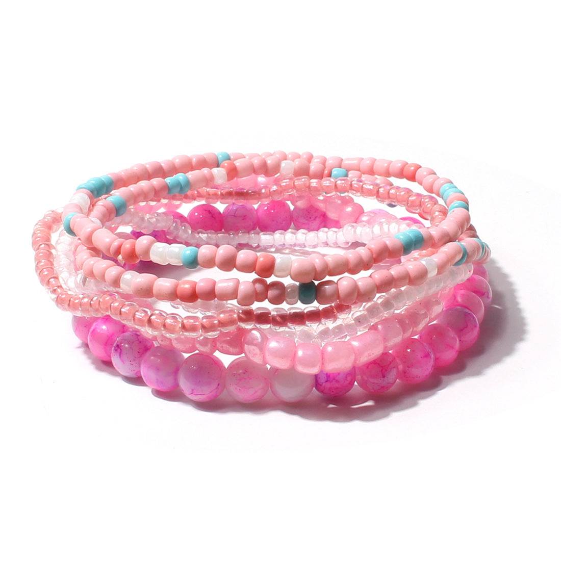 Wholesale  Bohemian Style Beads Acrylic Multi-layer Bracelet