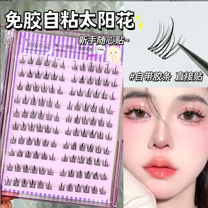 Wholesale 120 Sunflower Eyelashes Black Stem 10 Rows Large Capacity False Eyelashes ACC-FS-Rous004