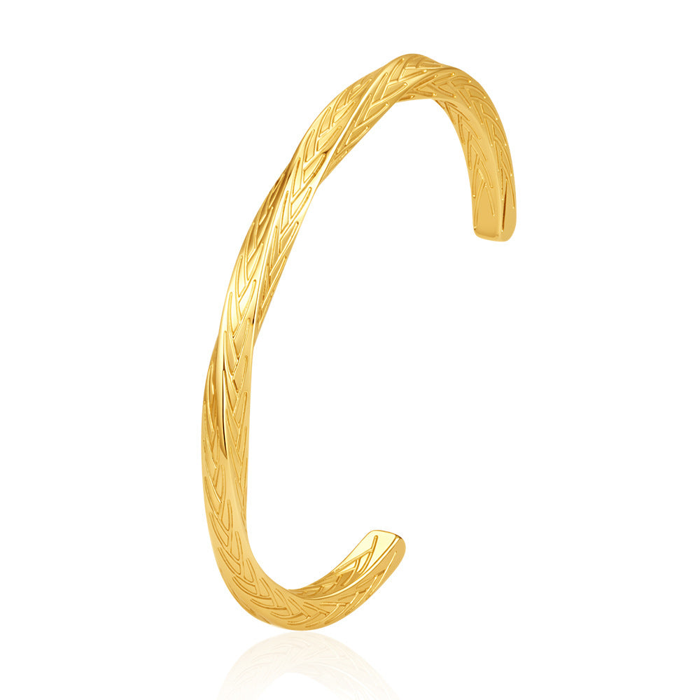 Wholesale Stainless Steel Geometric Multi Layered Irregular Retro Bracelet