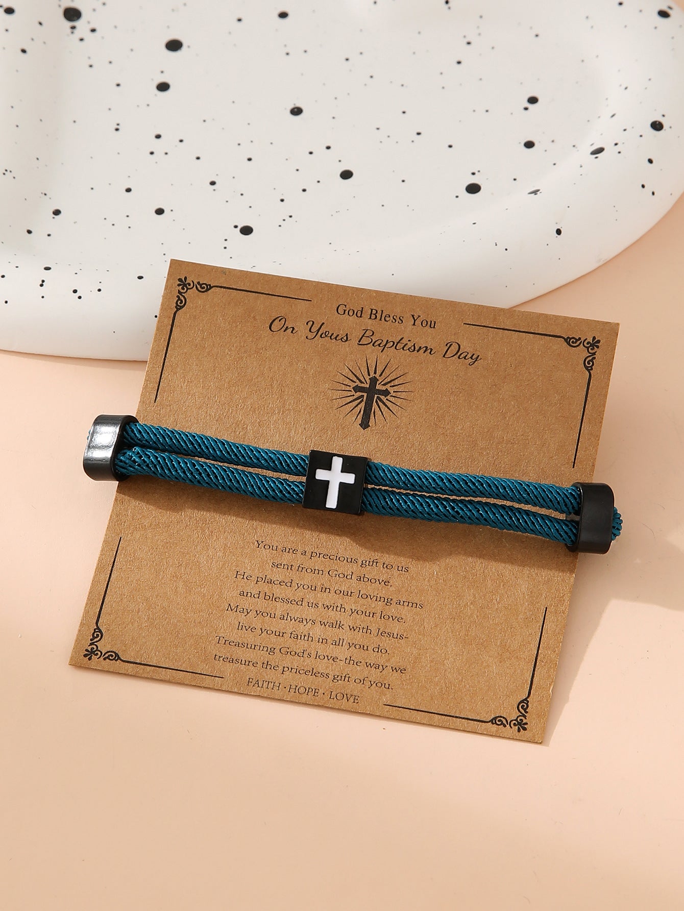 Bracelet de corde à main réglable en alliage en gros simple