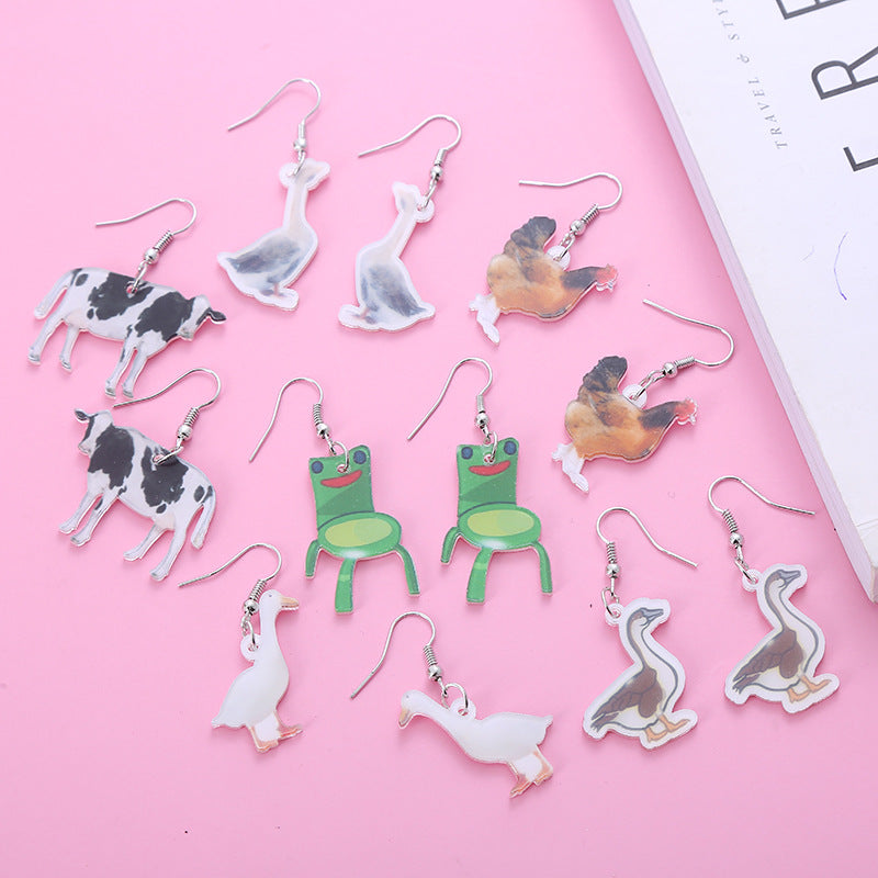Wholesale Funny Animal Acrylic Earrings