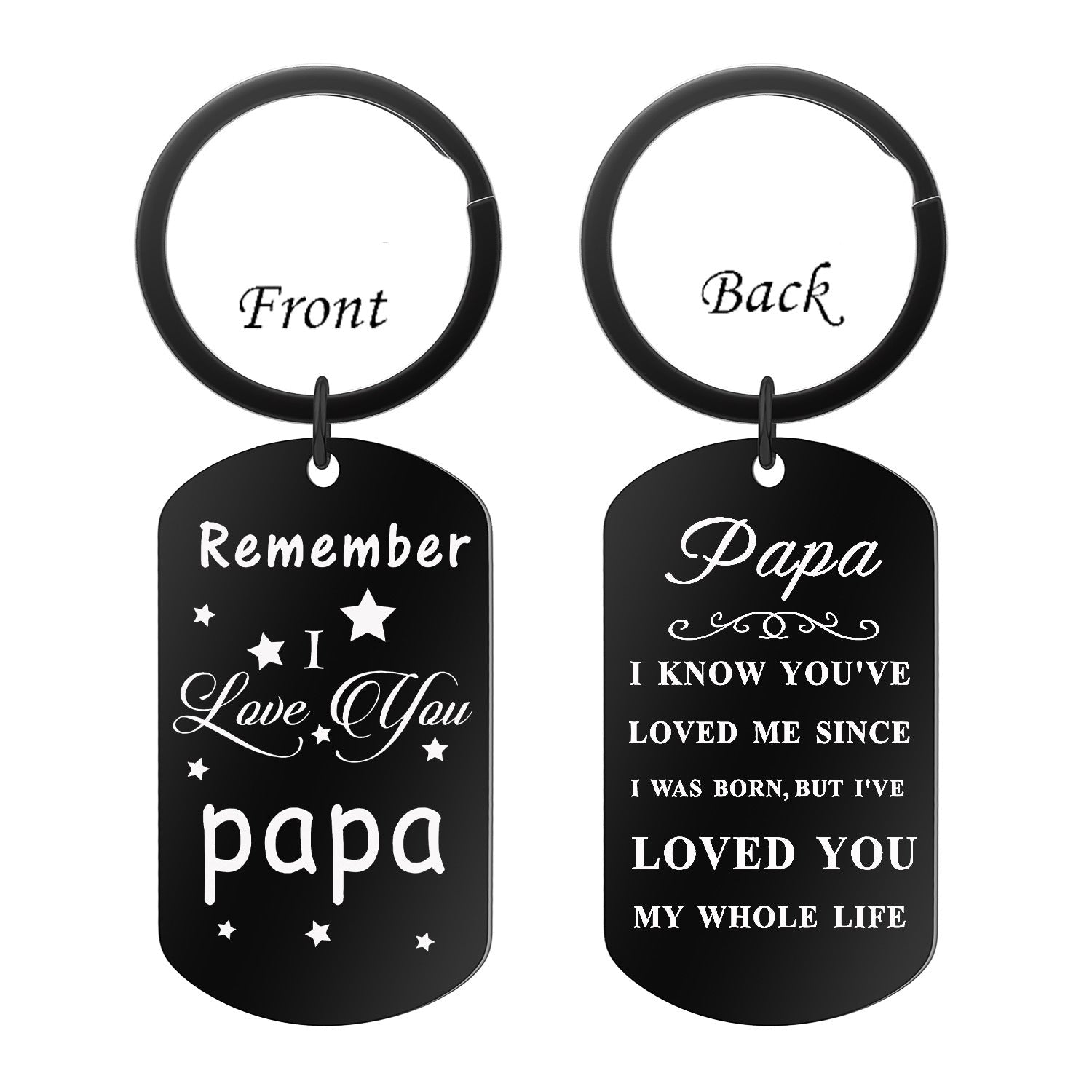 Wholesale  Father's Day Mother's Day Stainless Steel Keychain