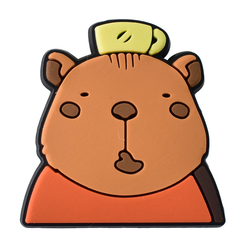 Wholesale Random 100pcs Cartoon Cute Small Animal PVC Soft Rubber Shoe Buckle Decoration ACC-SC-RYY063