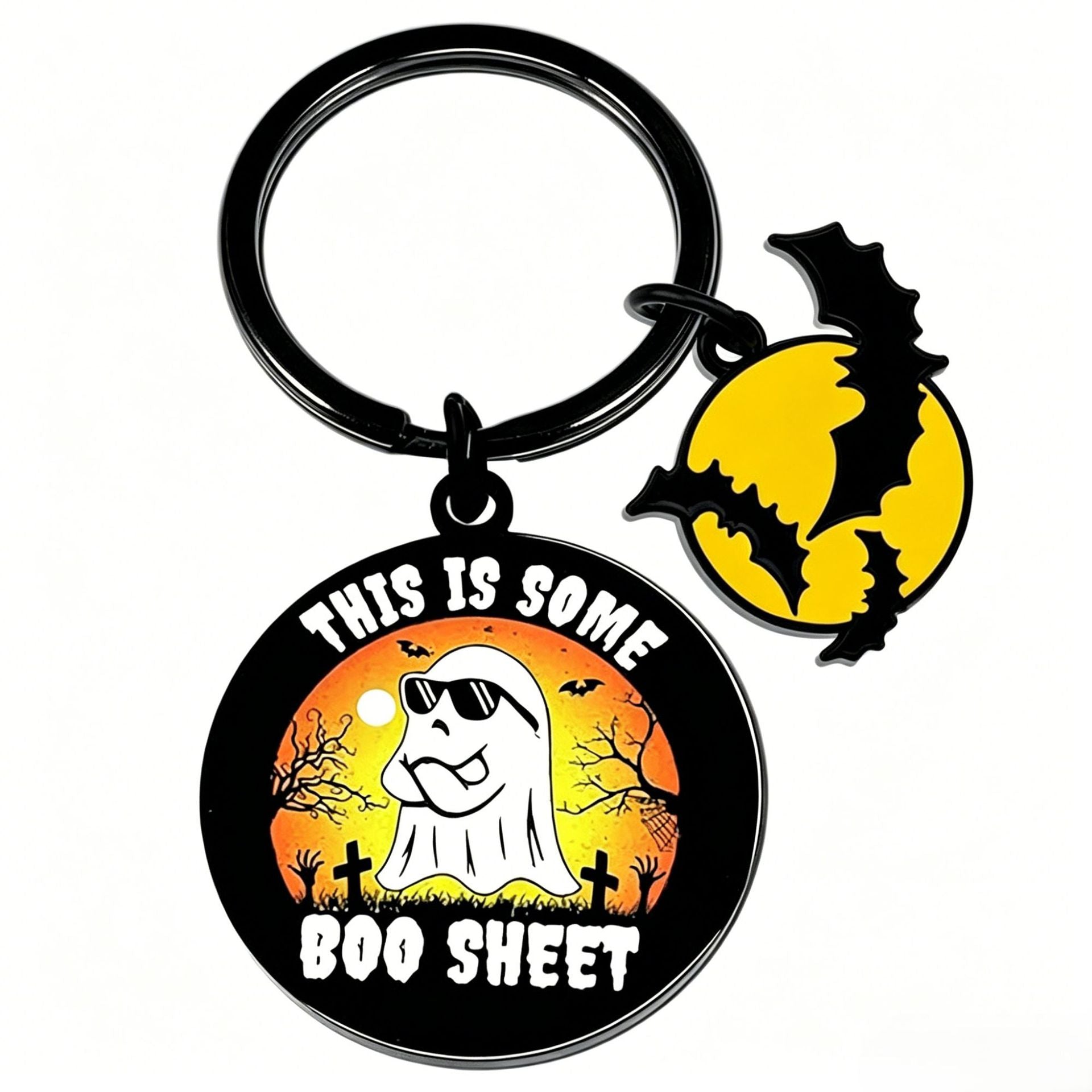 Wholesale  Ghost Pattern Stainless Steel Keychain Decorative Accessory for Party Gifts