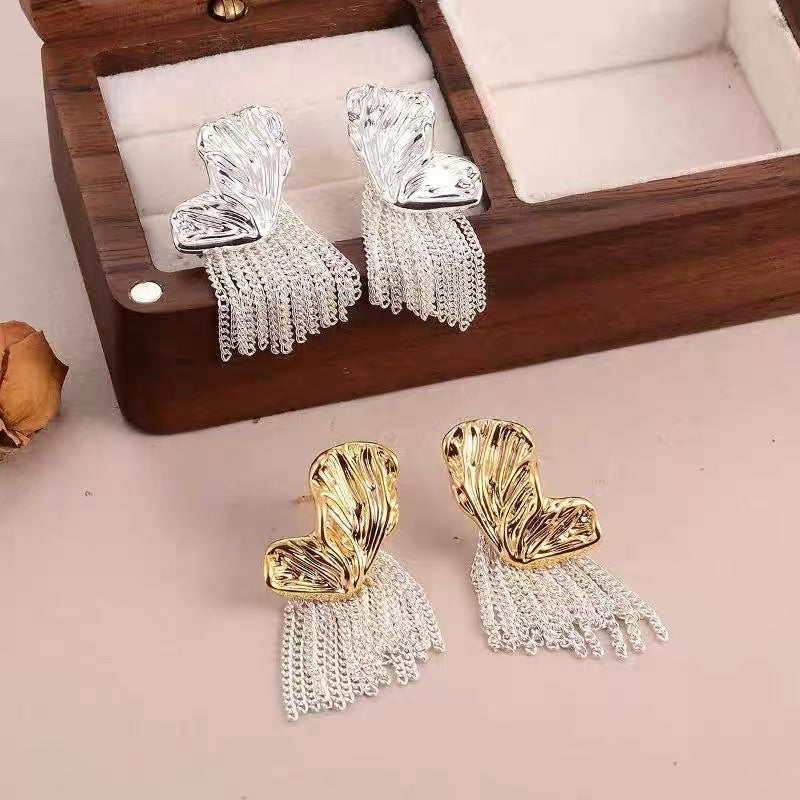 Wholesale  Retro Butterfly Tassel Earrings
