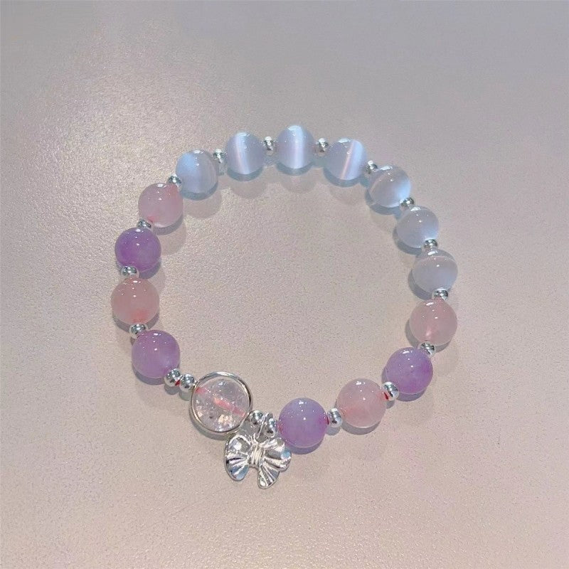 Wholesale Imitation Cat Eye Purple Lucky Bracelet Trendy Fashion Accessory