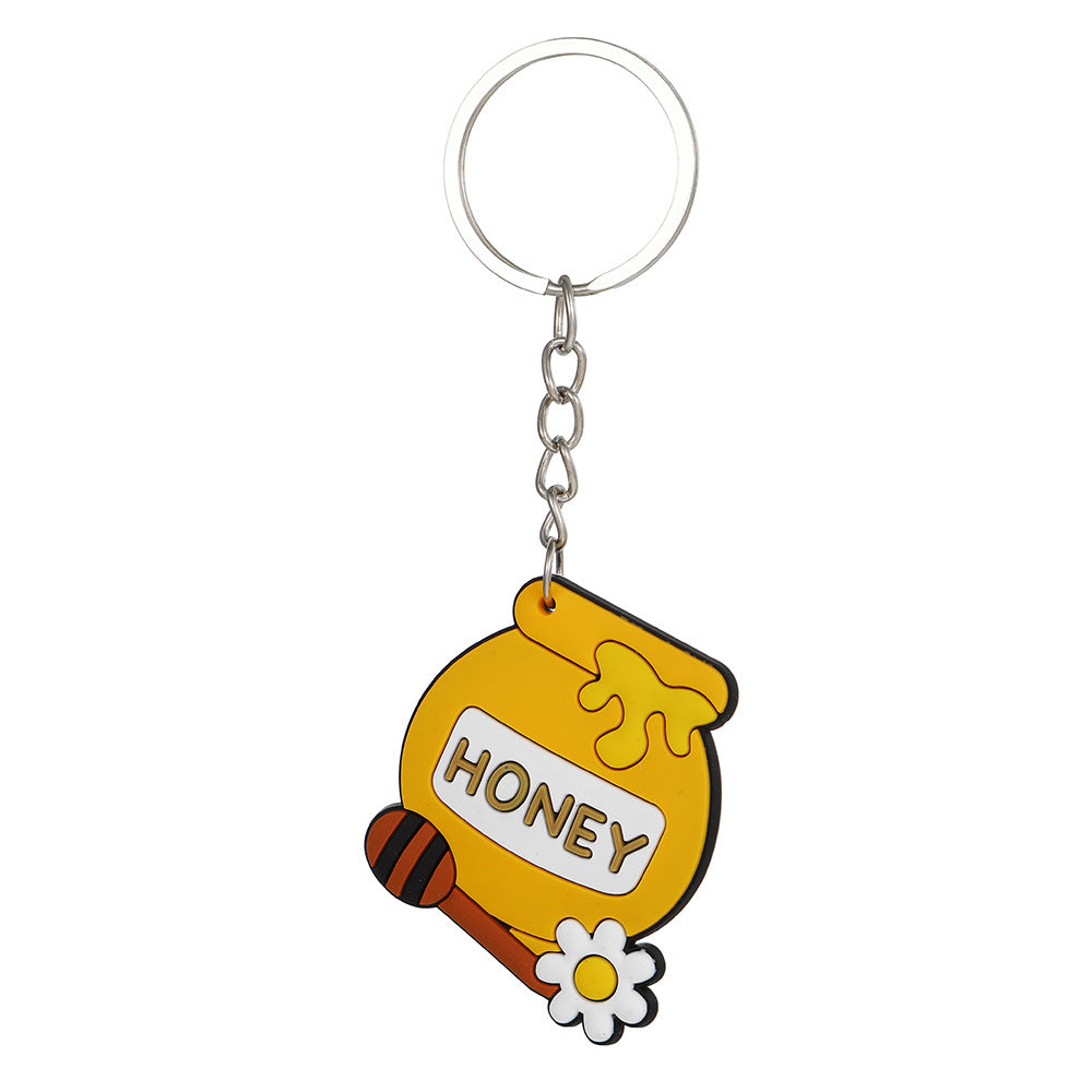 Wholesale PVC cartoon bee keychain