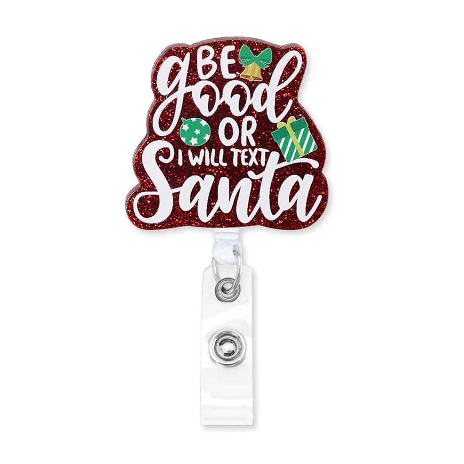 Wholesale Christmas Snowman Badge Scroll Keychain ACC-KC-LingYu010