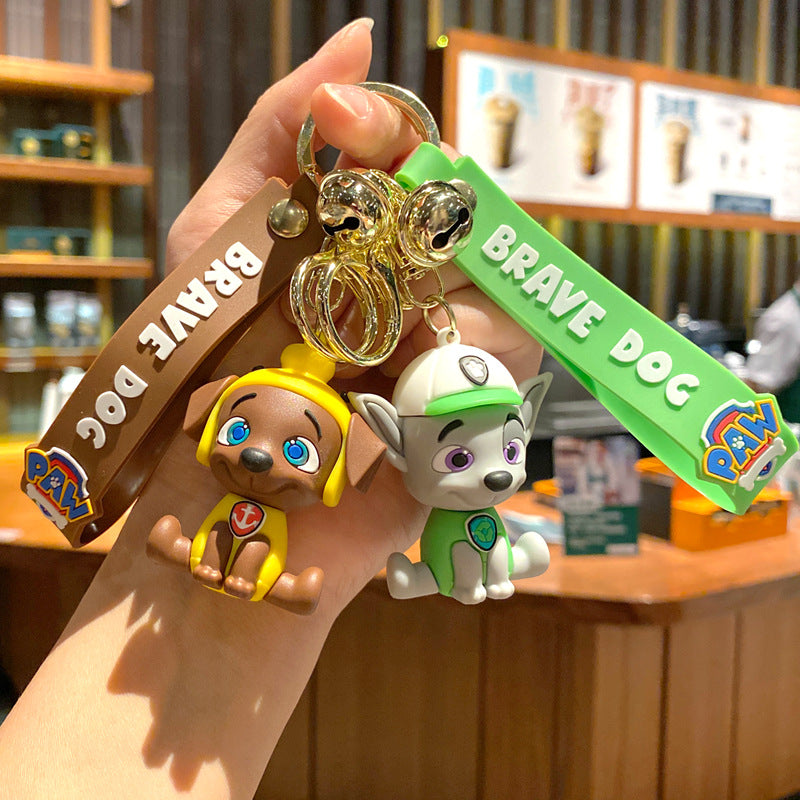 Wholesale Cartoon Cute Puppy PVC Soft Keychains Silicone Creative Keychain ACC-KC-XinShu013