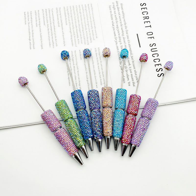 Wholesale DIY Plated Colorful Full Diamond Beadable Pen