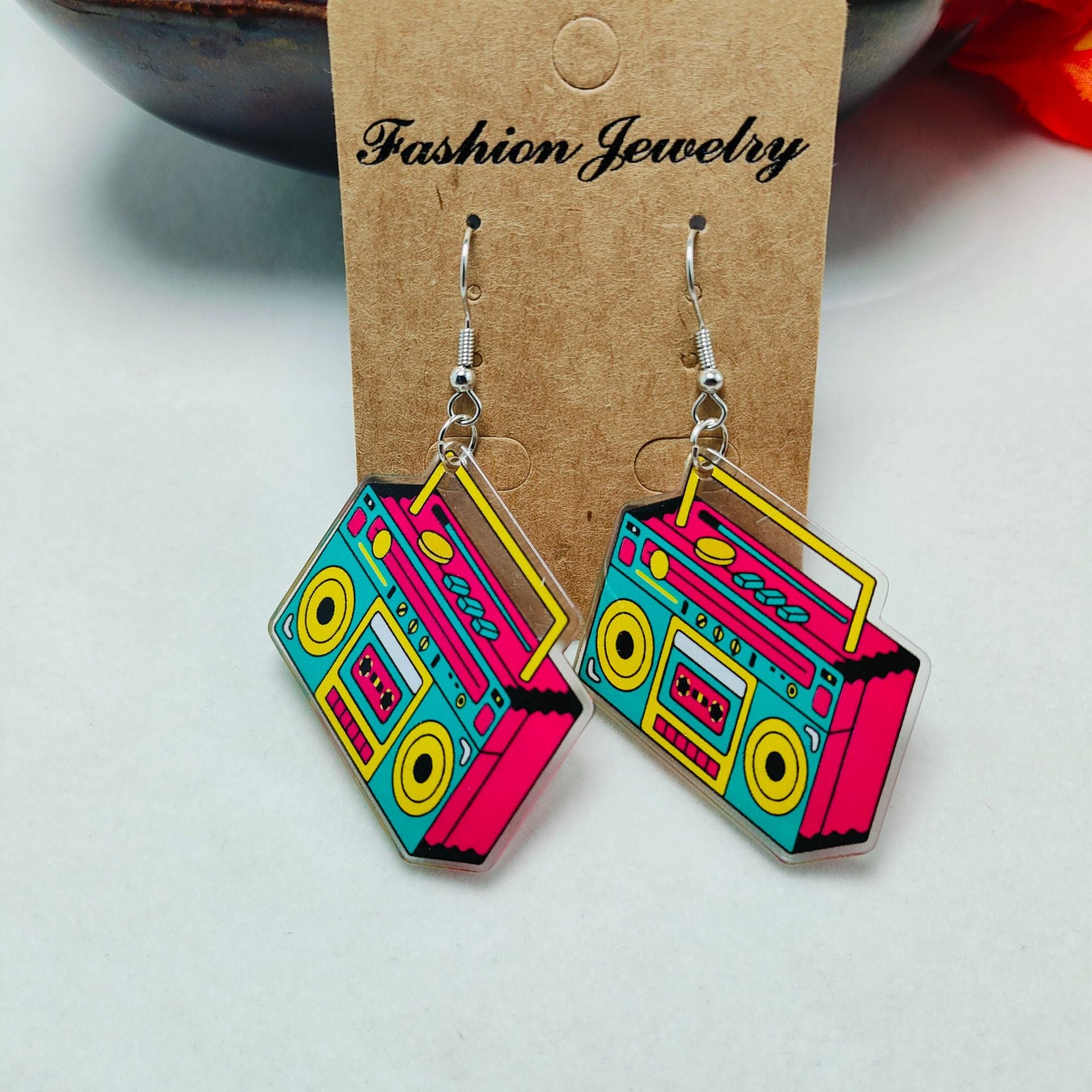 Wholesale Acrylic Vintage Earrings Cute Cartoon Series Earrings ACC-ES-Qiyu012