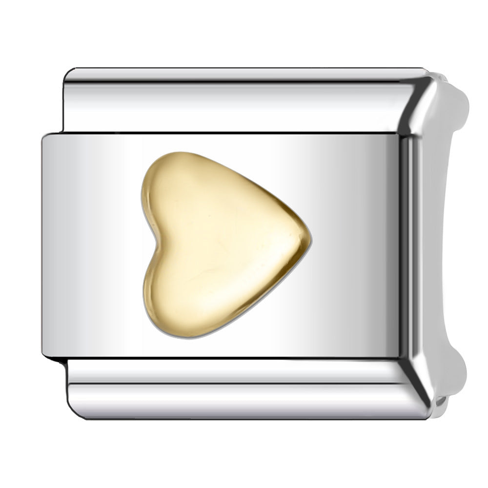 Wholesale 5pcs Italian Charm Bracelet 9mm DIY Splicing Cute Creative Stainless Steel Composable Bracelet