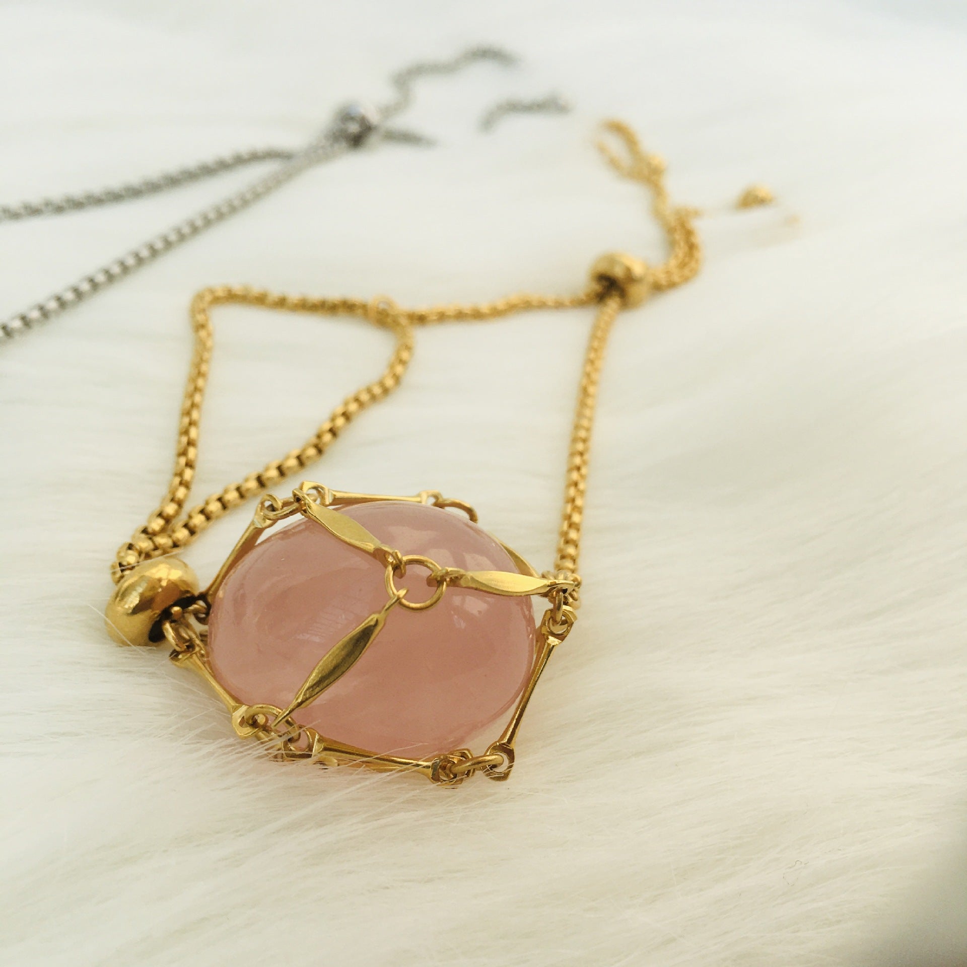 Wholesale Adjustable Replacement Crystal Metal Bamboo Hand Woven Net Pocket Bracelet Flat Chain ACC-BT-RongGuan001