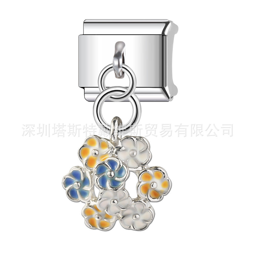 Wholesale  Italian Charm Bracelet 9mm DIY Christmas pendant Creative Stainless Steel Composable Bracelet