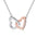 Wholesale s925 Sterling Silver Double Love Color Necklace