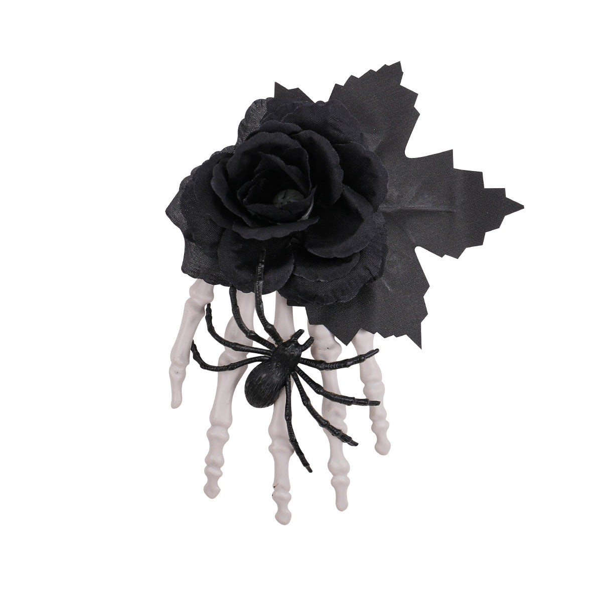 Wholesale  Black Rose Bone Claw Side Clip Hair Clips
