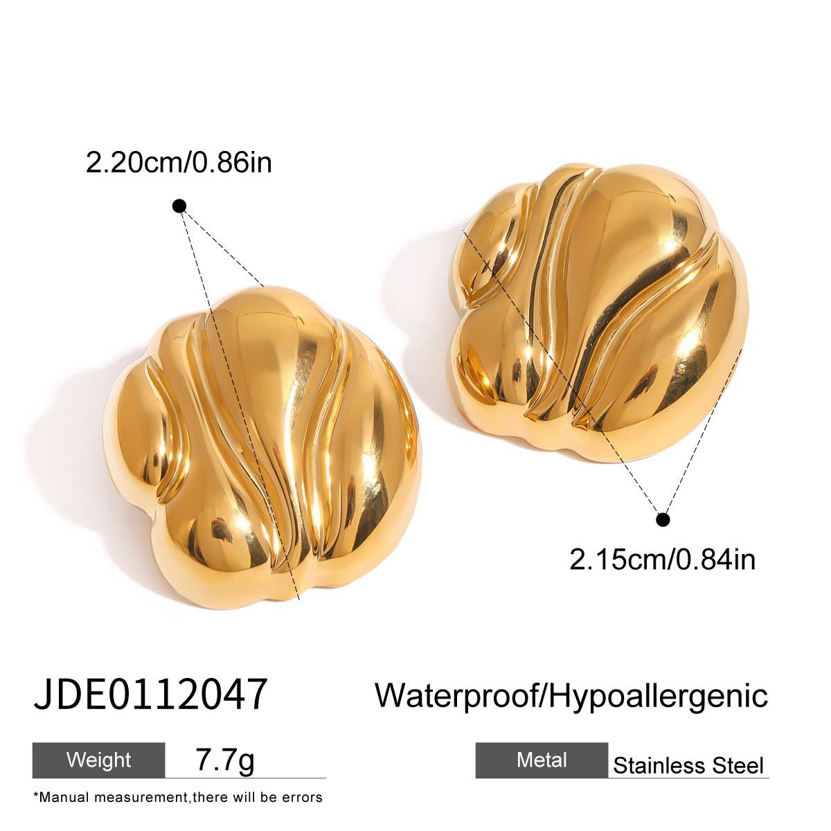 Wholesale  18K gold stainless steel gold and silver color matching chubby irregular ring