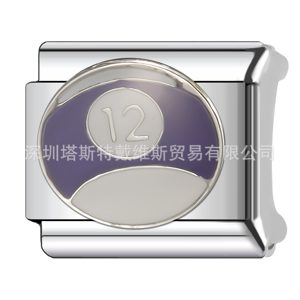 Wholesale 9mm Italian Charm Starter Bracelets DIY square Single Section Creative Stainless Steel Composable Bracelet