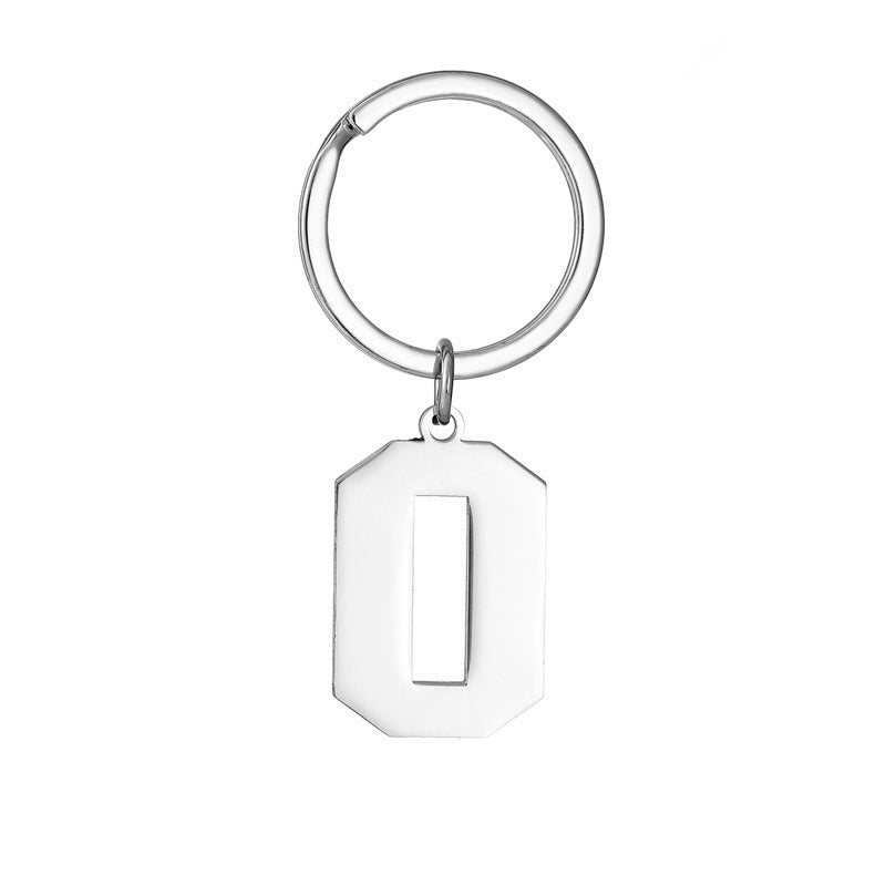 Wholesale Metal Number Keychain 0 9 Modern Minimalist Bag Charm Car Key Accessory Gift