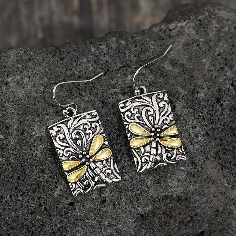 Wholesale Bohemian Dragonfly Retro Alloy Earrings,  Trendy Jewelry Accessory