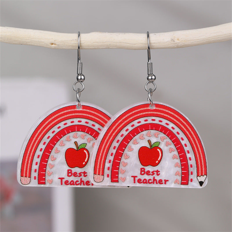 Wholesale School Season Book Pencil Teacher  Earrings