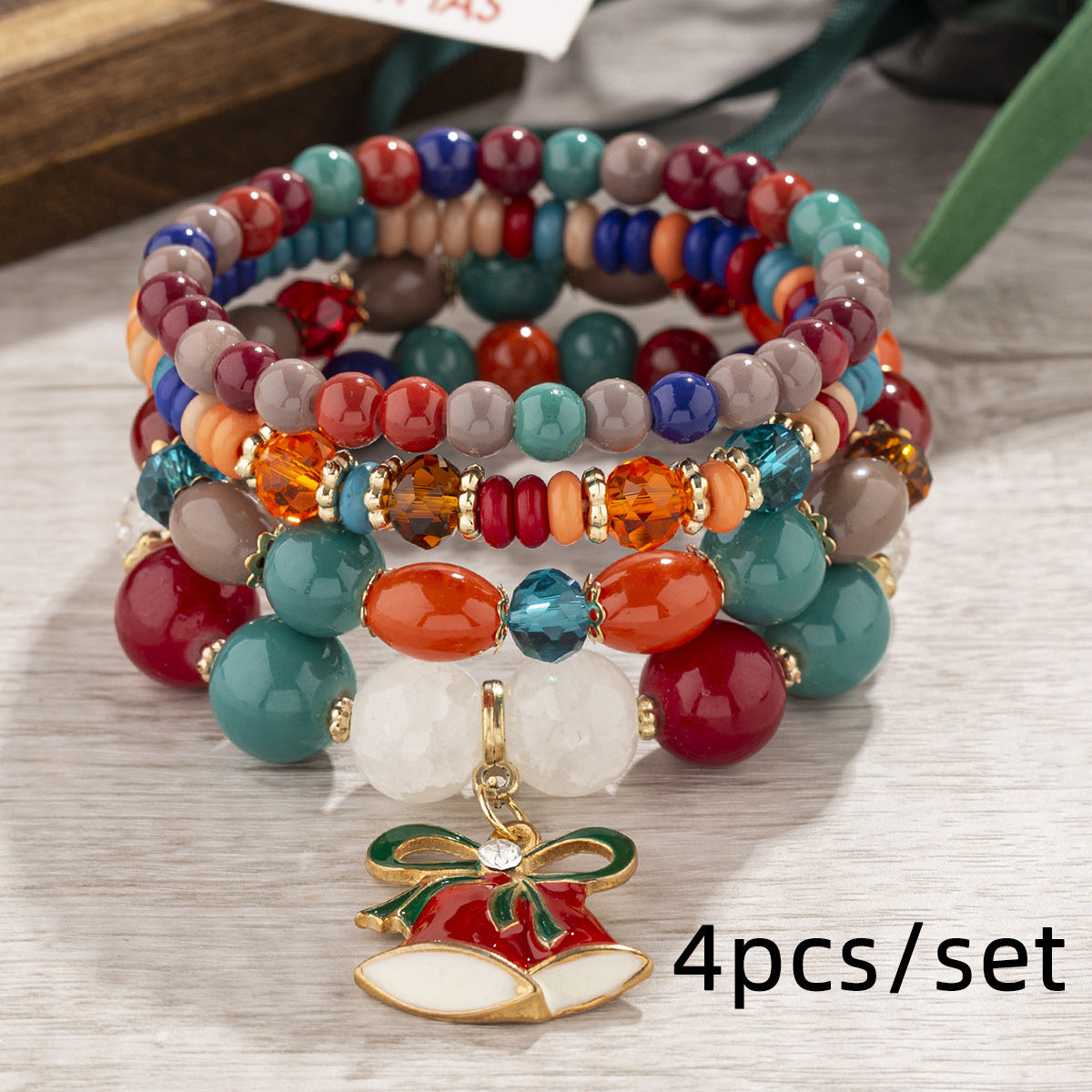 Wholesale Christmas Bohemian Multi-layer Crystal Beaded Bracelet ACC-BT-Lijie001