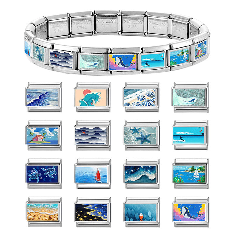 Wholesale Stainless Steel Electroplated Ocean Theme DIY Bracelet Accessories Jewelry Parts for Resale