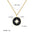 Wholesale  oil dripping necklace moon pattern titanium steel gold-plated necklace