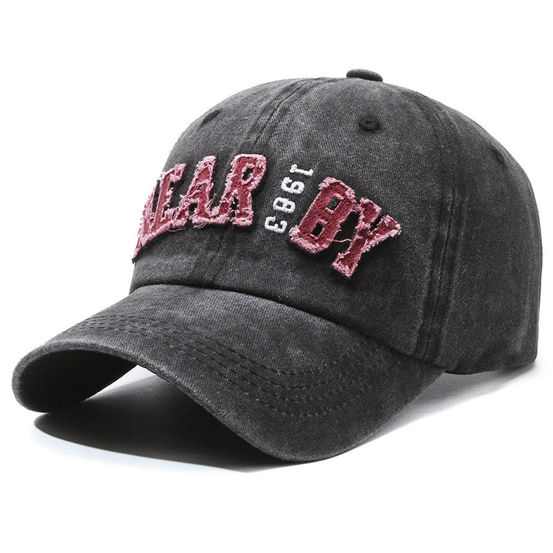 Wholesale Retro Distressed Hat Washed Cap Patch Letters Casual Baseball Cap ACC-HT-YiShangmei002