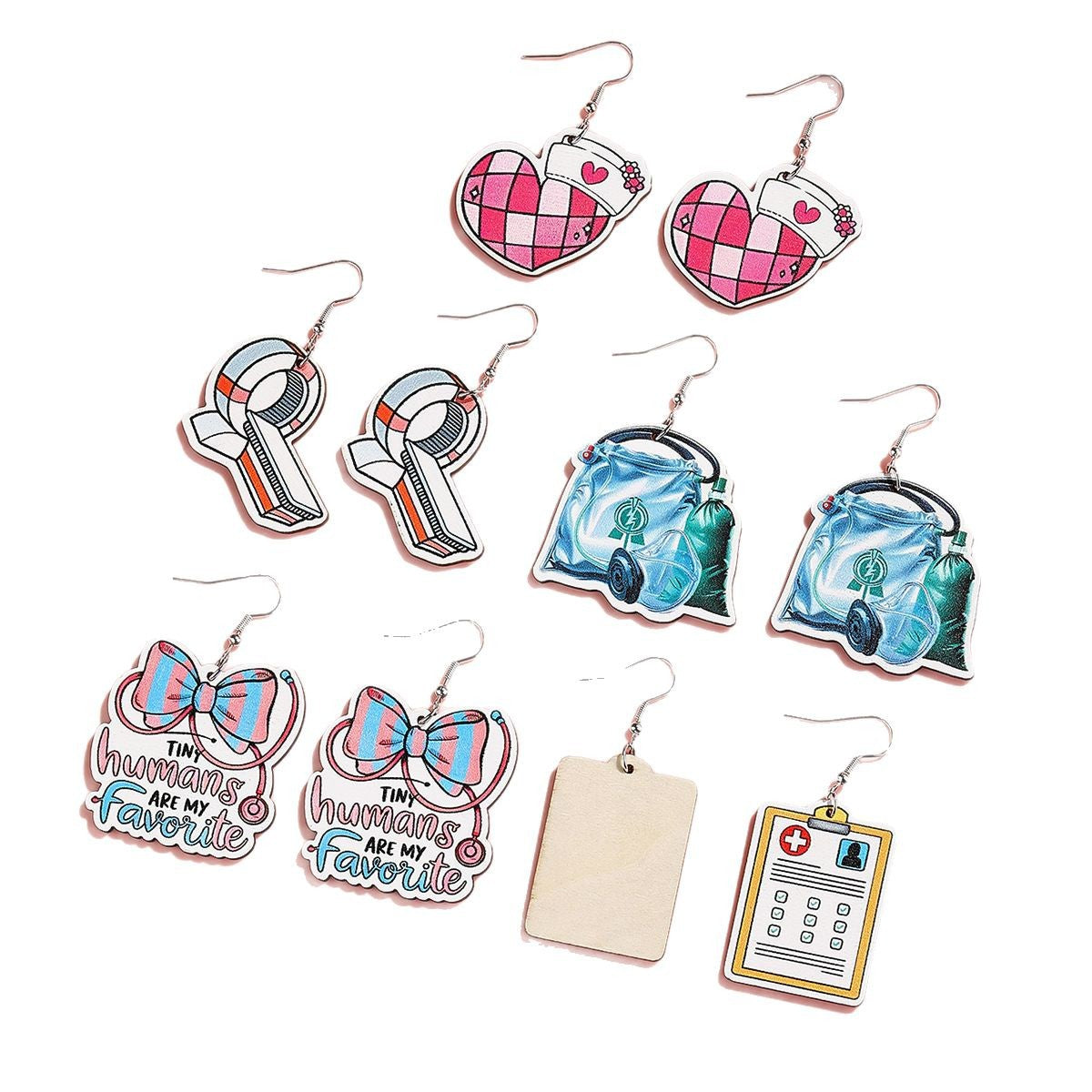 Wholesale  Nurses Festival Wooden Earrings