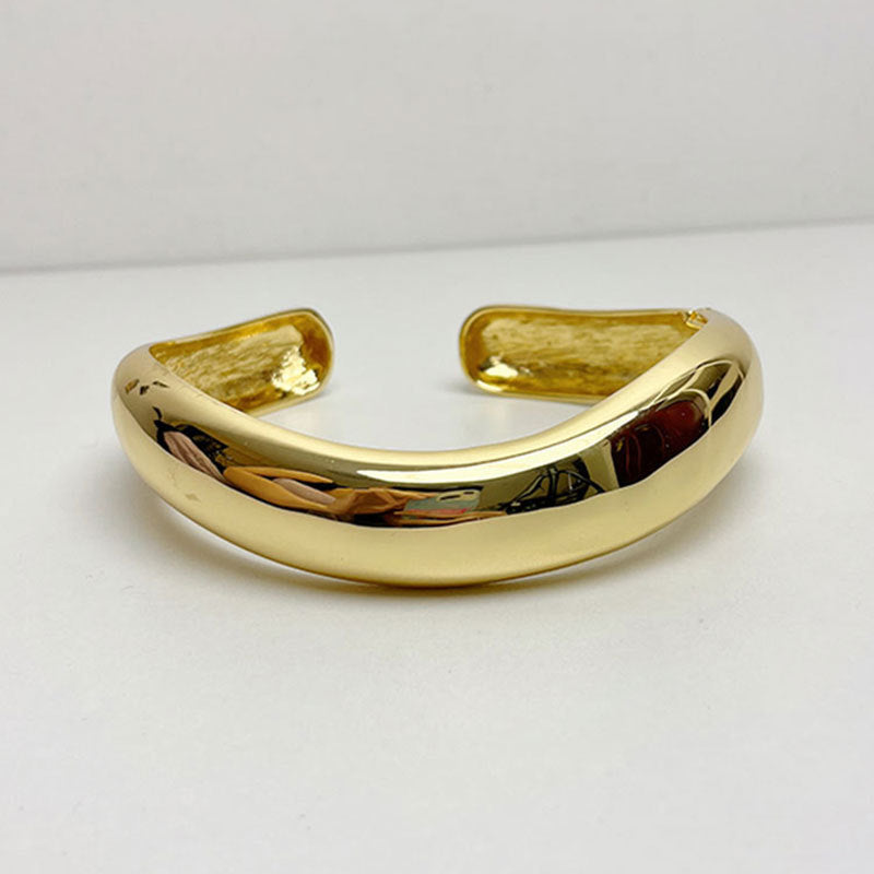 Wholesale Metal Glossy Wide Version Choker Necklace ACC-NE-SZL001