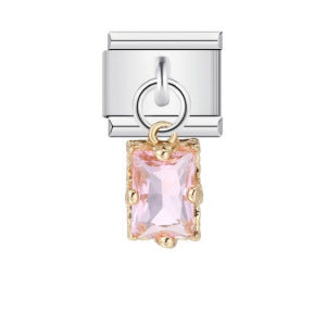 Wholesale Italian Charm Bracelet 9mm DIY Splicing Removable Small Round Zirconia Colored Stone Stainless Steel Composable Bracelet