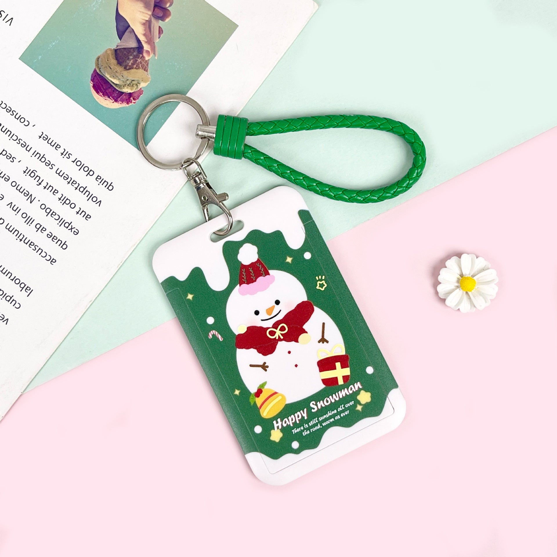 Wholesale Cute Christmas Card Set Lanyard Keychain ACC-KC-BG001