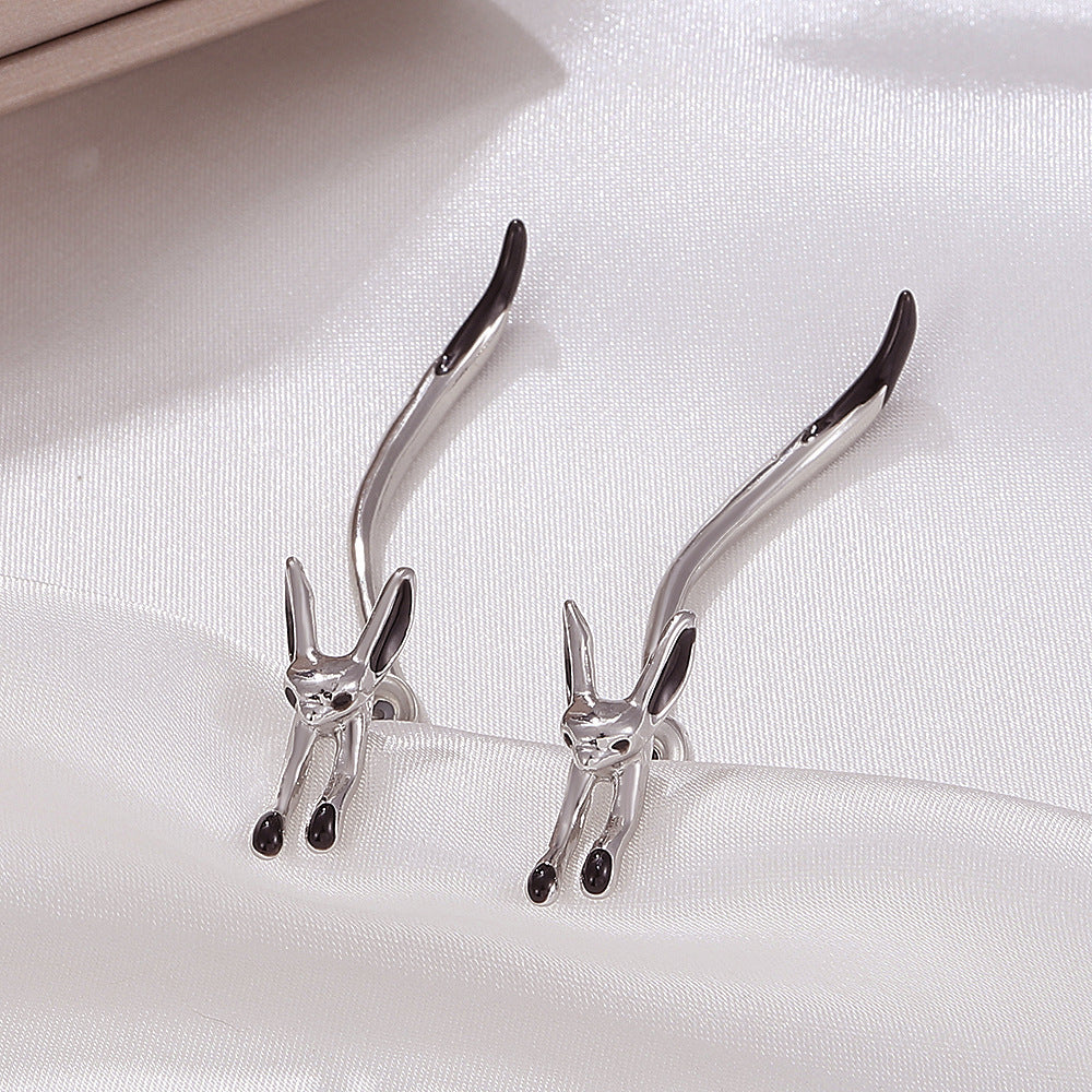Wholesale Long Tail Fox Earrings Cold Style Creative Animal Ear Studs Boutique Resale Fashion Accessory
