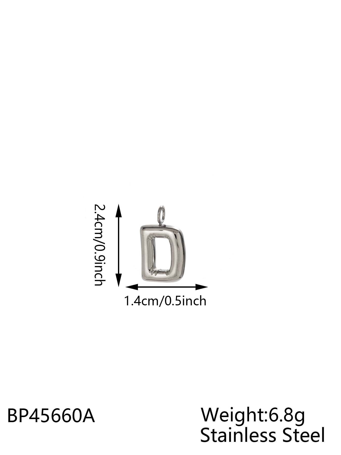 Wholesale Stainless steel bubble 26 letter pendant