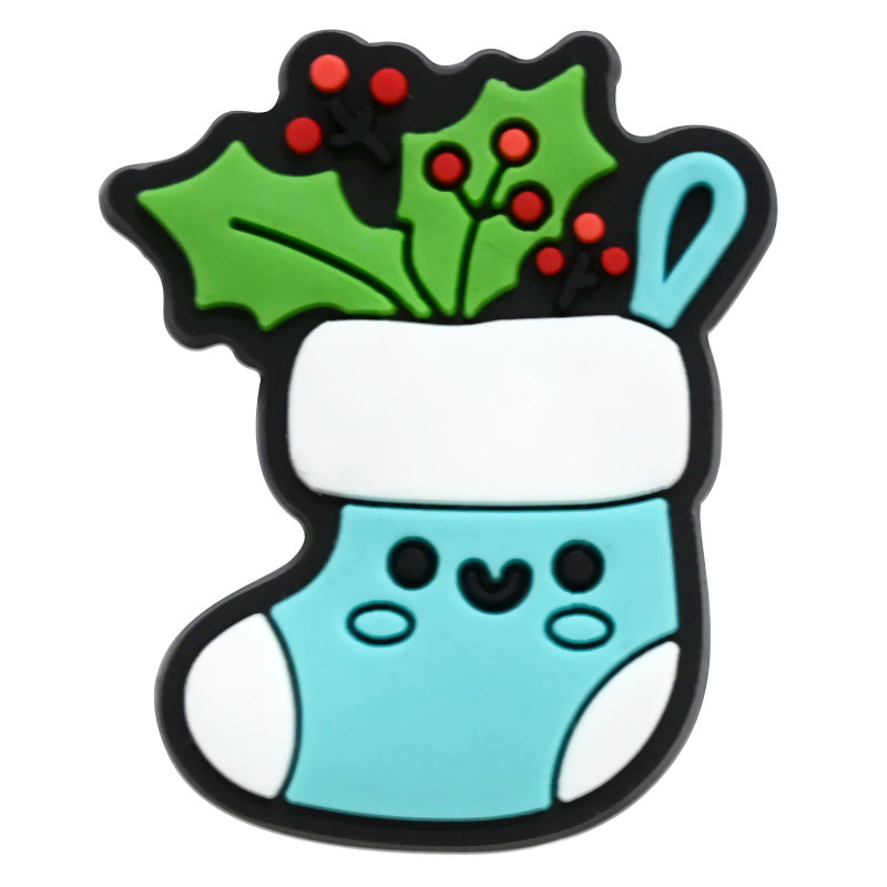 Wholesale Random 100pcs Winter PVC Soft Rubber Shoe Buckle Decoration ACC-SC-RYY058