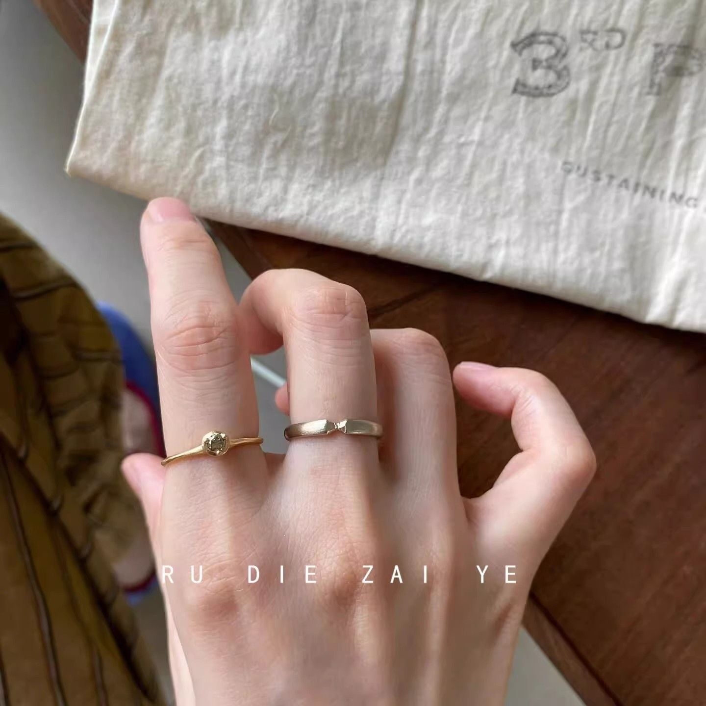 Wholesale butterfly diamond ring light luxury  open ring