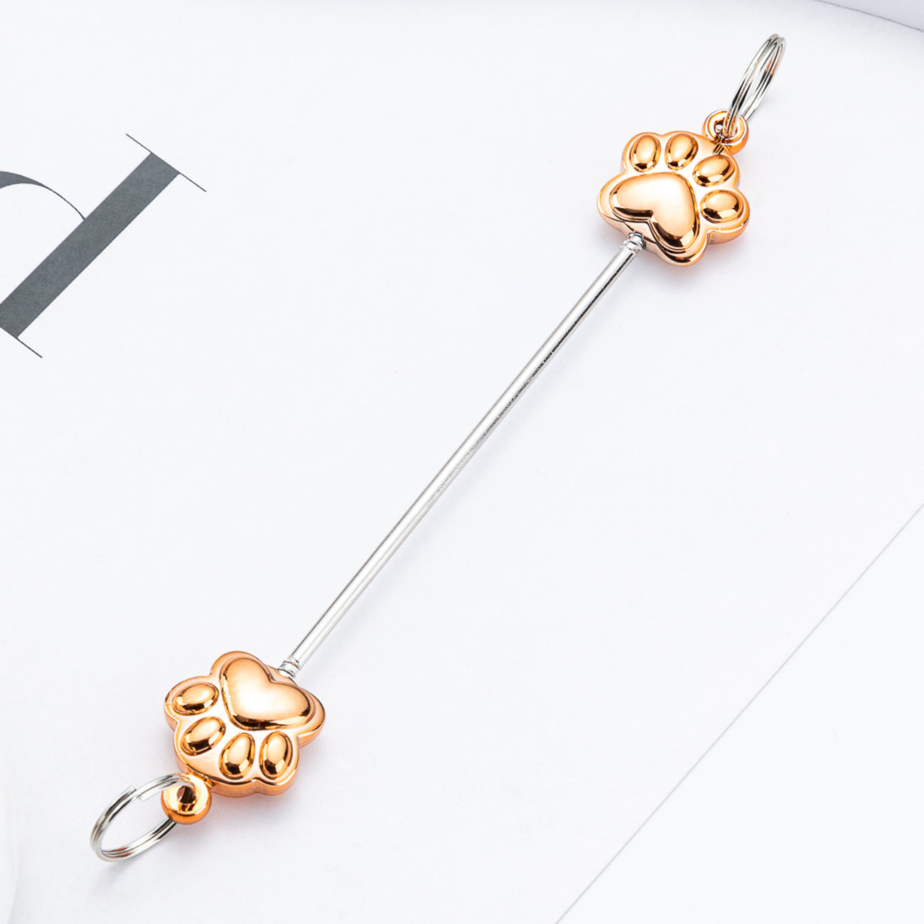 Wholesale Creative DIY multi-color cat paw  keychain