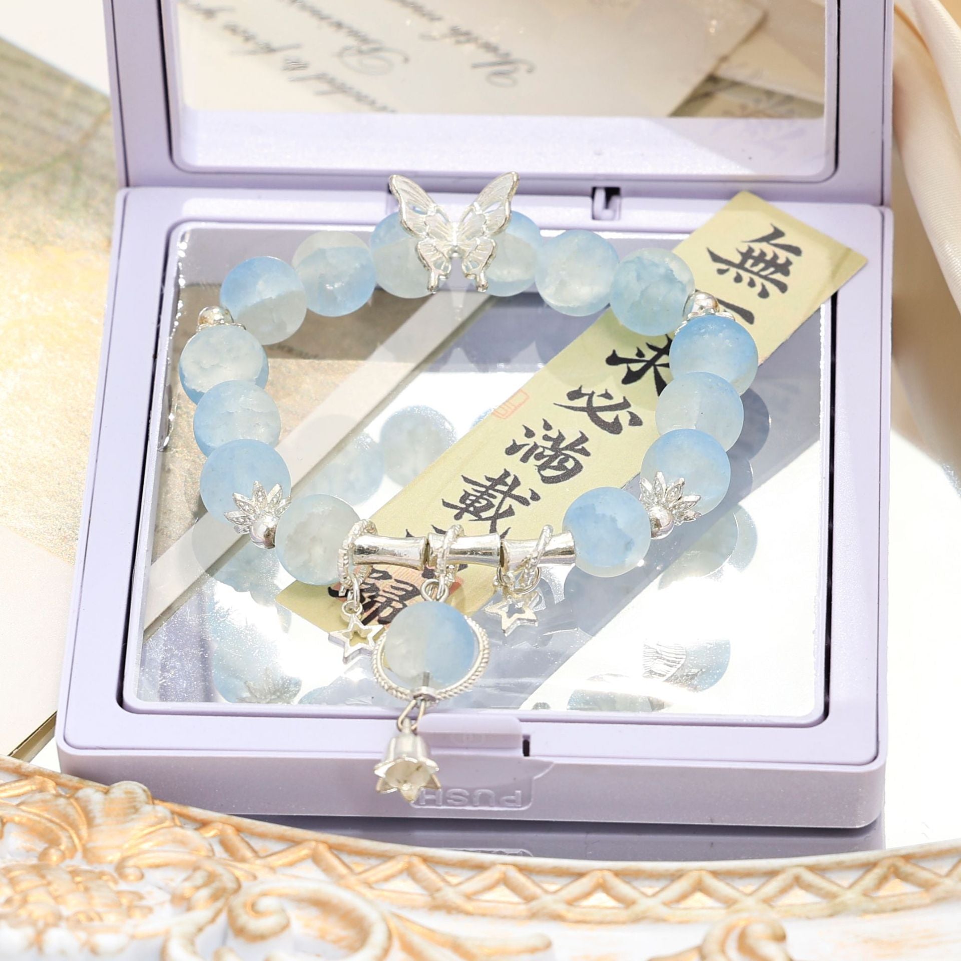 Wholesale  Month Star Glass Bracelet