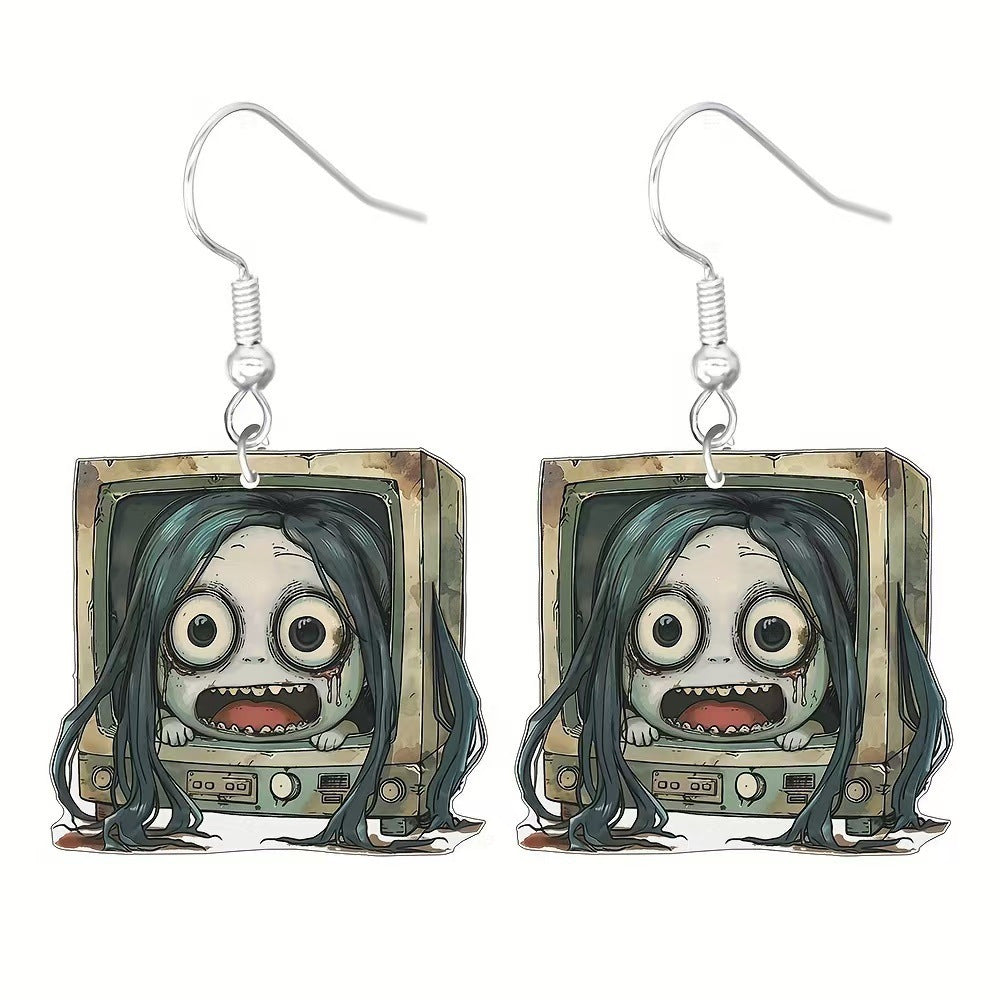 Wholesale  themed skull acrylic earrings