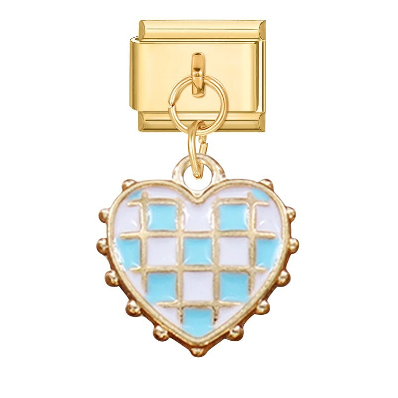 Wholesale 9mm Italian Charm Starter Bracelets DIY Pendant Single Section Creative Stainless Steel Composable Bracelet