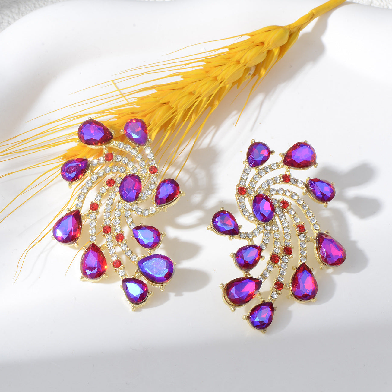 Wholesale Geometric Alloy Water Drop Fantasy Earrings ACC-ES-YiN008